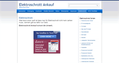 Desktop Screenshot of elektroschrottankauf.de